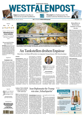 Cover of Westfalenpost (Bad Berleburg Wittgenstein)