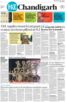 Cover of Hindustan Times (Chandigarh) - Live