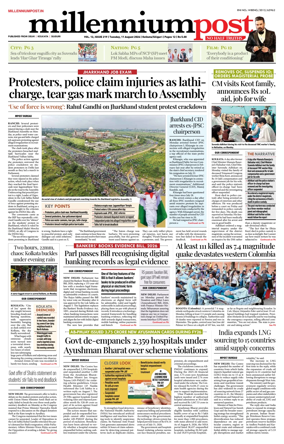 Cover of Millennium Post (Kolkata)