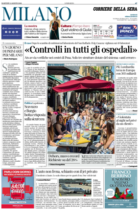 Cover of Corriere della Sera (Milano)