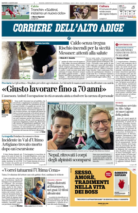 Cover of Corriere dell'Alto Adige