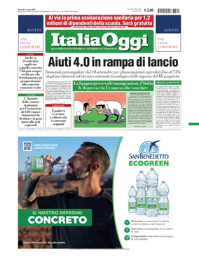 Cover of ItaliaOggi