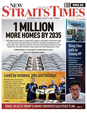 Cover of New Straits Times