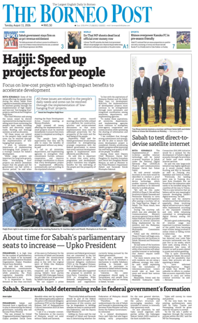 Cover of The Borneo Post (Sabah)