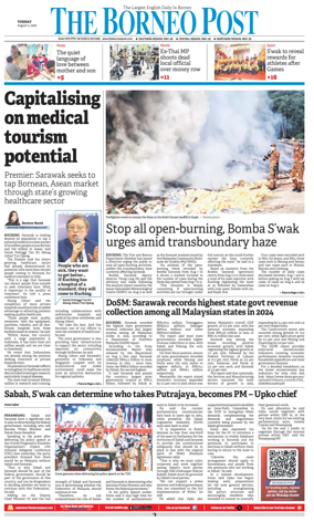 Cover of The Borneo Post (Sarawak)
