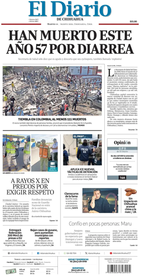 Cover of El Diario de Chihuahua