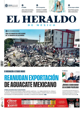 Cover of El Heraldo de Mexico