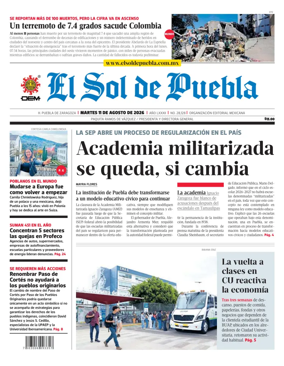 Cover of El Sol de Puebla