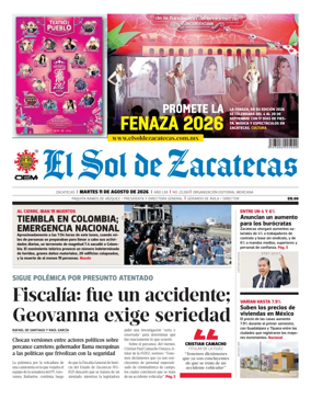 Cover of El Sol de Zacatecas