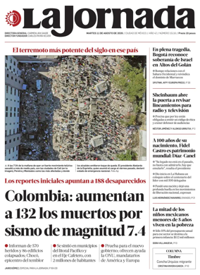 Cover of La Jornada