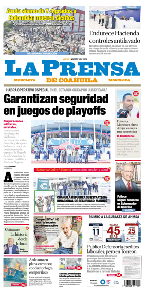 Cover of La Prensa de Coahuila