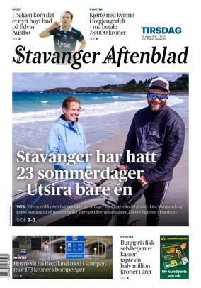 Cover of Stavanger Aftenblad