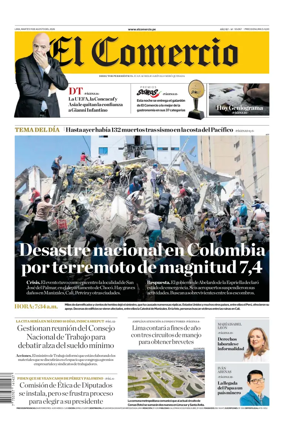 Cover of Diario El Comercio