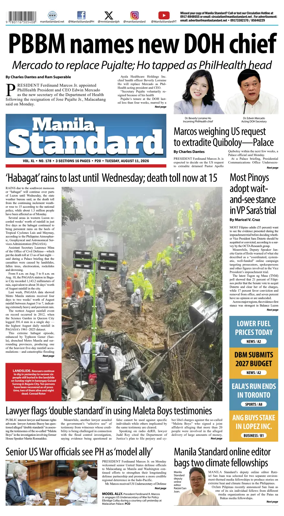 Cover of Manila Standard