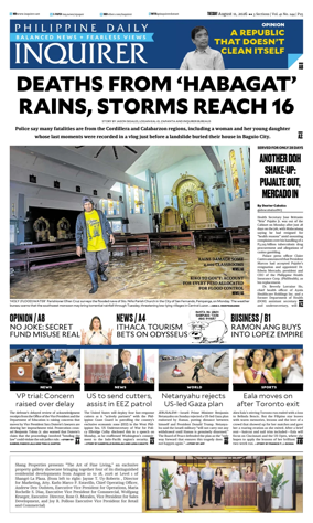 Cover of Philippine Daily Inquirer