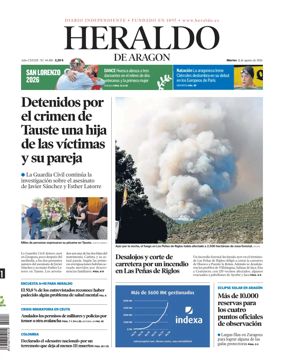 Cover of Heraldo de Aragon