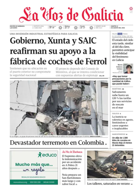 Cover of La Voz de Galicia (Barbanza)