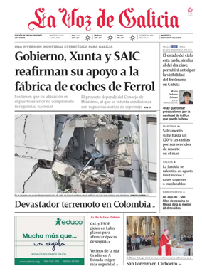 Cover of La Voz de Galicia (Deza)