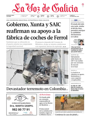 Cover of La Voz de Galicia (Monforte)