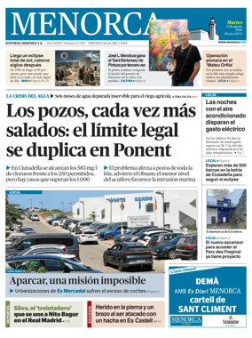 Cover of Menorca Diario Insular