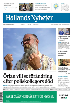 Cover of Hallands Nyheter