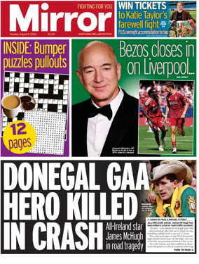 Cover of Daily Mirror (Northern Ireland)