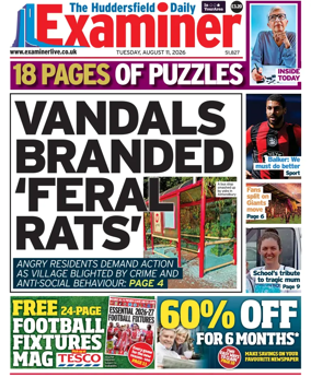 Cover of Huddersfield Daily Examiner