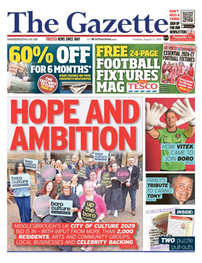 Cover of Teesside Evening Gazette