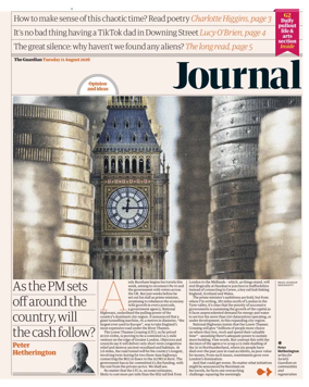 Cover of The Guardian e-paper Journal