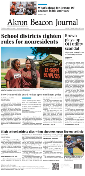 Cover of Akron Beacon Journal