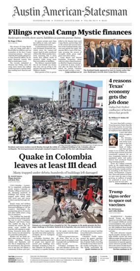 Cover of Austin American-Statesman