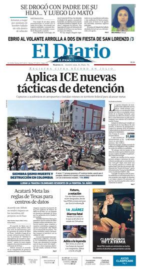 Cover of El Diario de El Paso