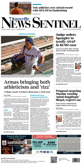 Cover of Knoxville News Sentinel