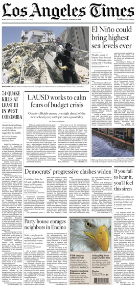 Cover of Los Angeles Times