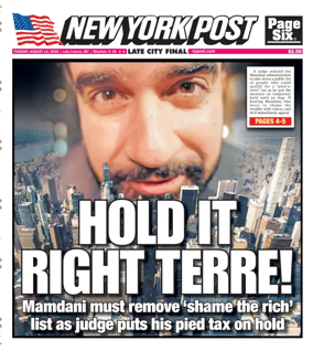 Cover of New York Post