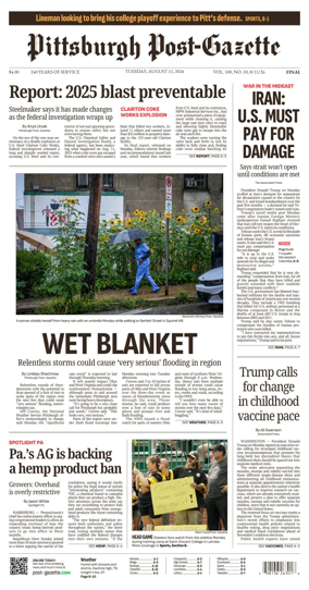 Cover of Pittsburgh Post-Gazette