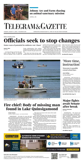 Cover of Telegram & Gazette