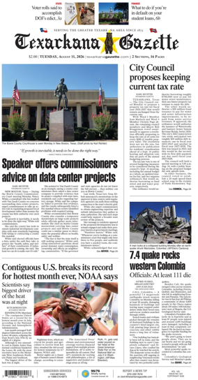 Cover of Texarkana Gazette