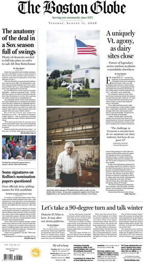 Cover of The Boston Globe