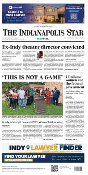 Cover of The Indianapolis Star