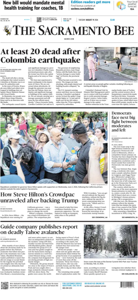 Cover of The Sacramento Bee