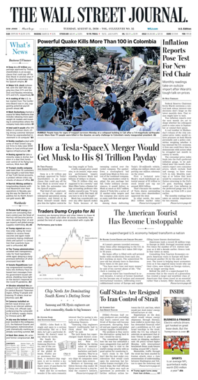 Cover of The Wall Street Journal