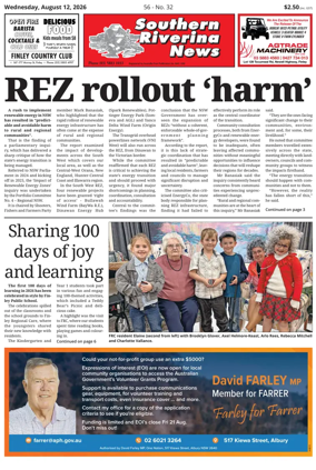Cover of Southern Riverina news