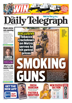 Cover of The Daily Telegraph (Sydney)