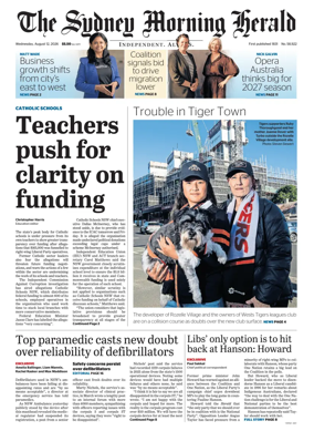 Cover of The Sydney Morning Herald