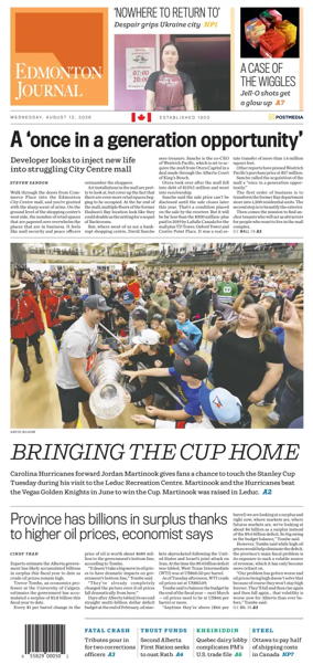 Cover of Edmonton Journal