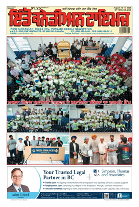 Cover of Indo-Canadian Times
