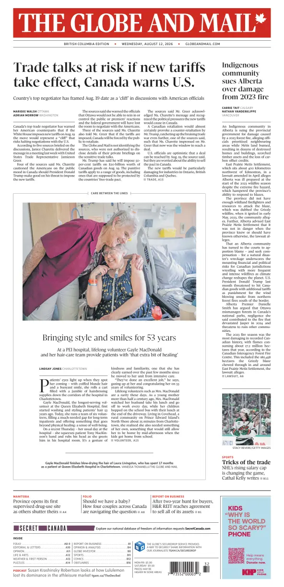 Cover of The Globe and Mail (BC Edition)