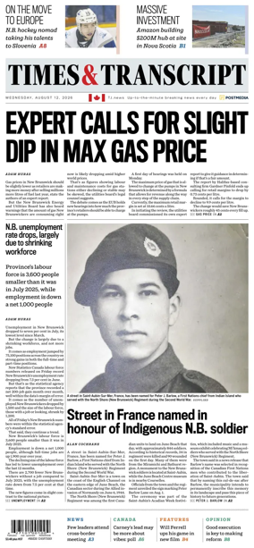 Cover of Times & Transcript