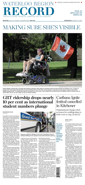Cover of Waterloo Region Record
